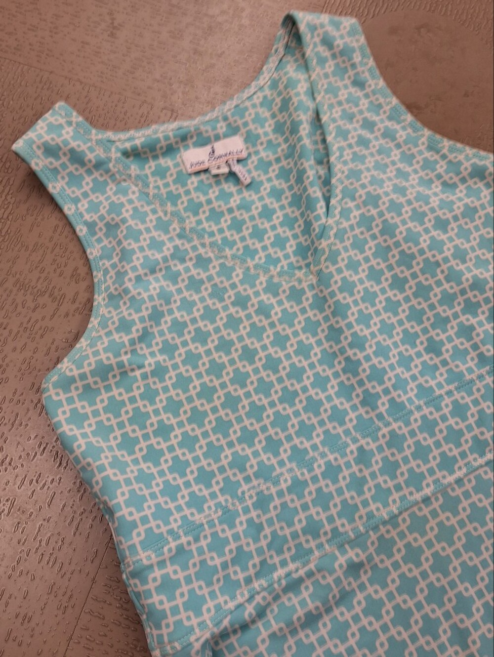 JUDE CONNALLY Women’s Light Blue Geometric Dress Size Small - Picture 6 of 7